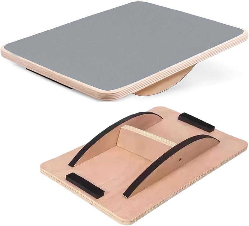 Juoe Balance Board Wobble Board for Adults and Kids - Anti-Slip 350LBS Balance Board for Physical Therapy,Balance Training,Posture Correction,Standing Desk Core Strength Wooden Balance Rocker Board - Image 1